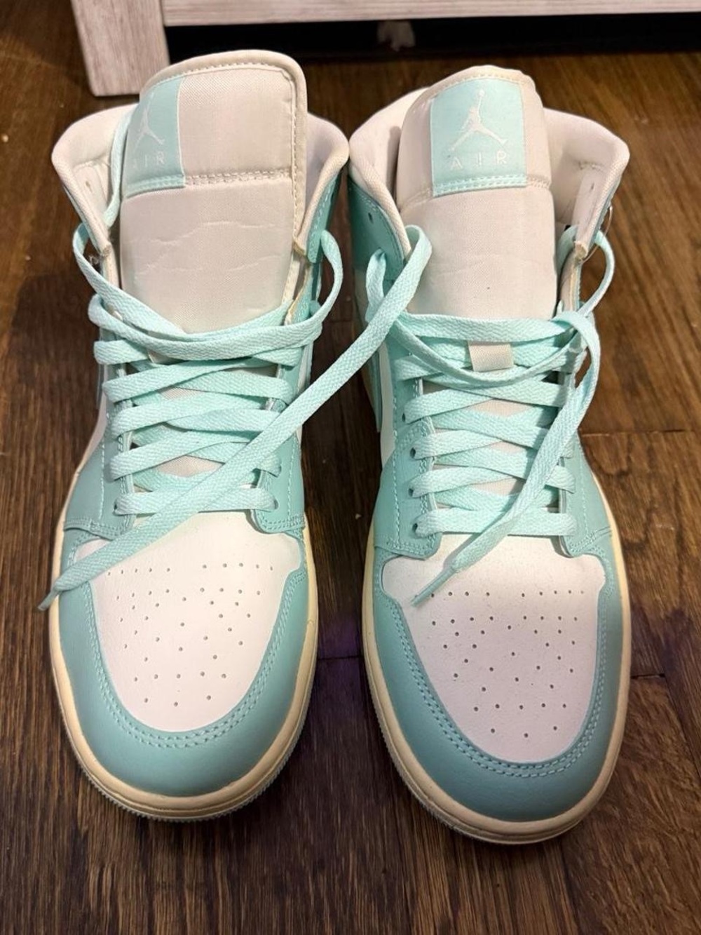 Nike Air Jordan 1 Mid — White and Mint